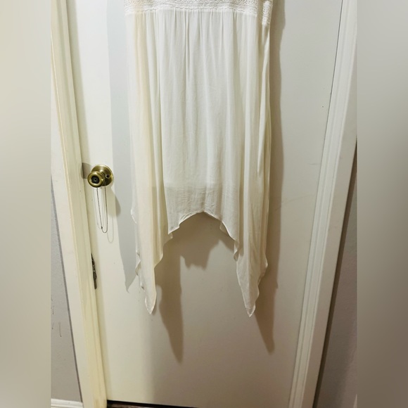 White Cream Sheer Dress with Inner Shell Size Medium - Picture 12 of 12